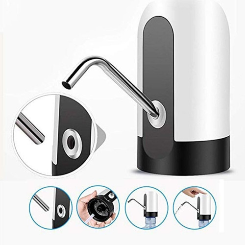 Imagen 2 de 8 de Dispenser Bomba De Bidon Agua Automatico Usb Recargable