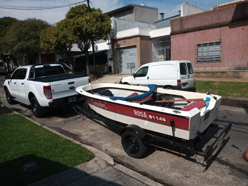Lancha Pescadora De 4mts. Con Johnson 15hp