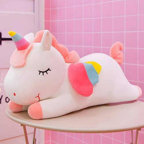 50cmunicornio Pony De Peluche Arcoiris Tipo Pegaso Almohada