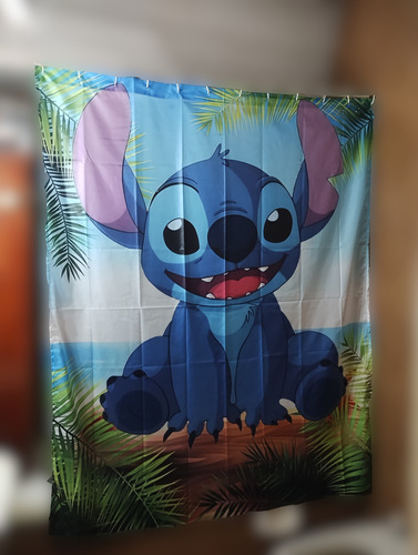 Cortina De Baño Tela Impermeable Disney- Lilo Y Stich