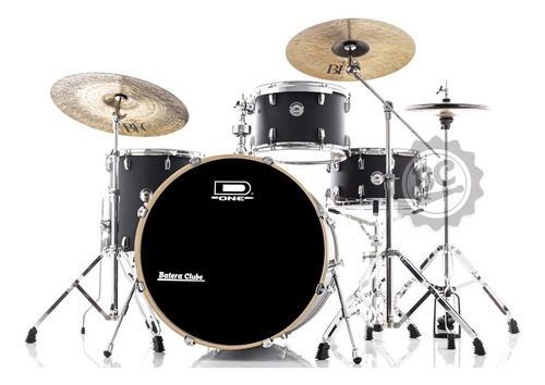 Bateria D-one Rocket Rock Black Satin 24,13,16 Ferragens