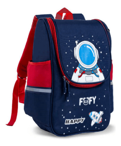 Mochila Escolar Costa Astronalta Ff9513 - Fofy Cor Azul-escuro