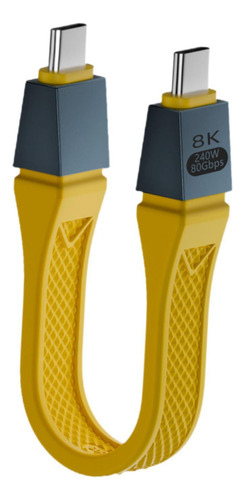 Cabo Usb C Usb C Para Usb C Cabo 80 Gbps 13 Cm 240w Amarelo