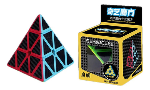 Cubo Rubik Pirámide Qiyi Fibra De Carbono Speedcube