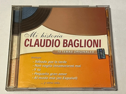 Cd Claudio Baglioni / Mi Historia 14 Temas