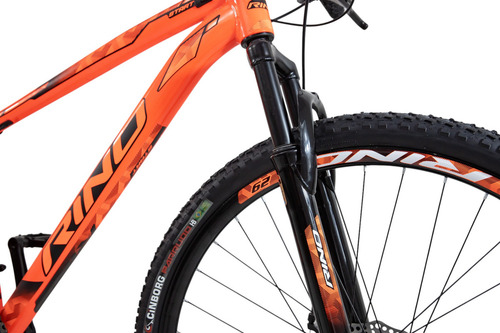Bicicleta Aro 29 Alumínio 24v Rino Start Mtb Disco Suspensão Cor Laranja/neón Tamanho Do Quadro 19