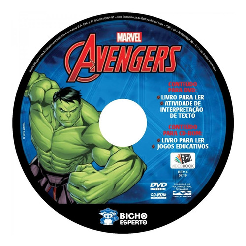 Livro Kit 5 Em 1 Colorir Com Dvd Marvel - Vingadores