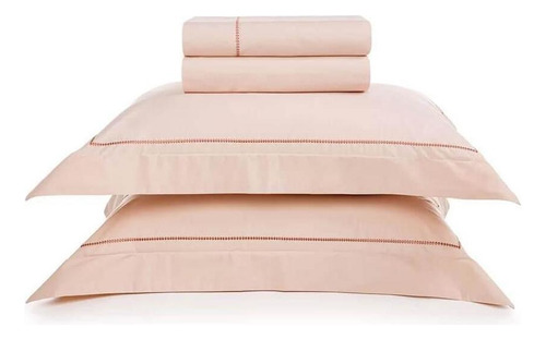 Jogo De Cama King 200 Fios Em Algodão Camillo Trussardi Rosa