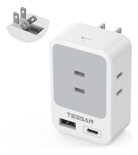 Regleta De Alimentación Tessan Con Usb-c, Pd, 20 W, 3 Tomas