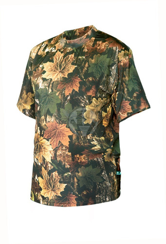 Remera Camuflada Realtree Manga Corta Elastizada Caza Forest