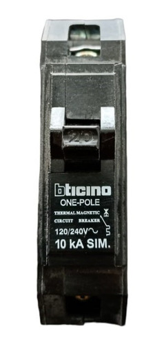 Breaker Monofásico Polo 1x20 Amp Thqc Tqc Superficial Ticino