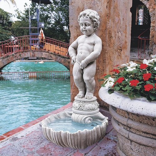 Manneken Pis - Estatua Con Lavabo Y Bomba, 34 Pulgadas, Pied