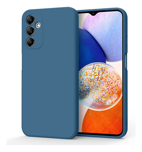Funda For Galaxy A14 4g 5g Navy Blue 6.6 Plug Silicon Liqui