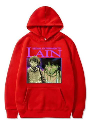 Sudadera Con Capucha De Anime Serial Experiments Lain Para H