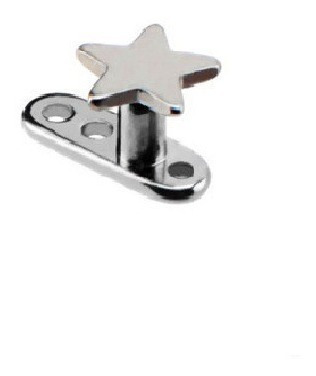 Microdermal Piercing Intradermal Surface Acero Corazon