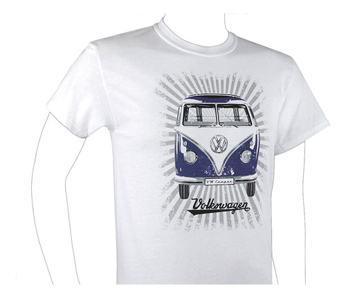 T-shirt Unisex Volkswagen T1 Bus Samba Blue/white (xl)