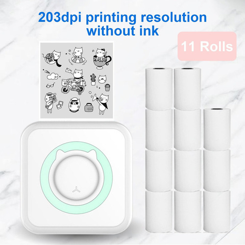 Impresora Térmica Inalámbrica M Mini Con 11 Rollos De Papel