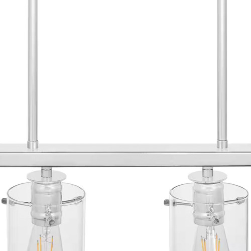 Lampara De Techo Colgante De Cocina Lineal 4 Luces Estructura Gris