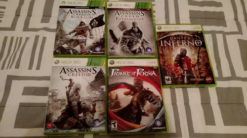 Pack 5 Jogos Xbox 360 Assassins Creed, Prince Persia, Dantes