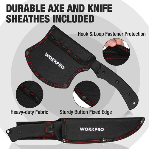 Hacha Táctica Plegable Workpro Juego Combinado De Cuchillo D