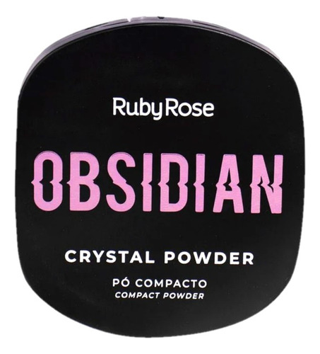 Base de maquiagem em pó Ruby Rose Obsidian Obsidian Crystal Powder tom claros - 9.6g