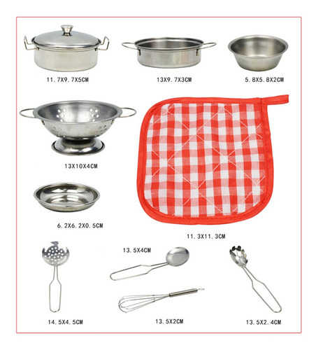 10 Piezas Cocina Mini Utensilios De Cocina Muebles
