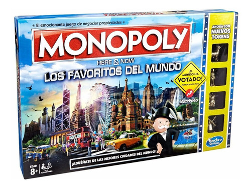 Juego Monopoly Los Favoritos Del Mundo Hasbro Niños /adultos