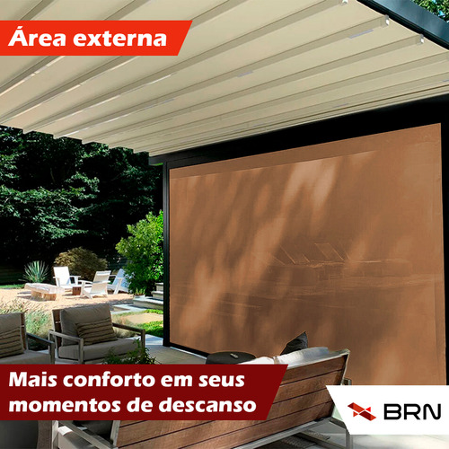 Tela Toldo Chocolate 7x3 Metros Com Argolas Adicionais