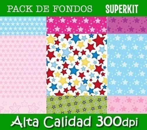 Kit Imprimible Pack De Fondos 300 Dpi 42 Packs