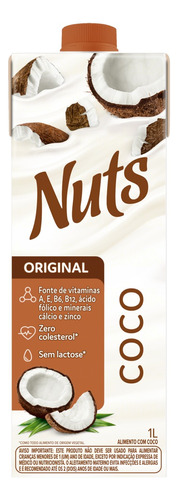 Bebida à base de coco Nuts Caixa 1l