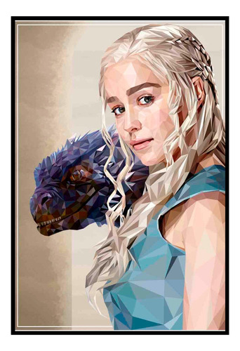 Cuadro Poster Premium 33x48cm Daenerys Targaryen Juego Trono