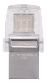 Memoria USB Kingston DataTraveler microDuo 3C DTDUO3C 32GB 3.1 Gen 1 plateado