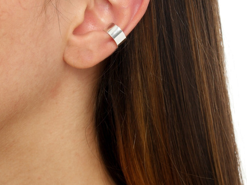 Piercing Ear Cuff Fake Cartilagem Orelha Pressão Prata 925