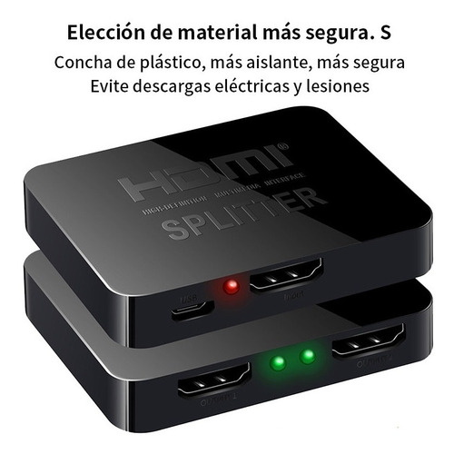 Imagen 5 de 6 de Divisor Hdmi, Amplificador 1x2 Para 2 Televisores/monitores