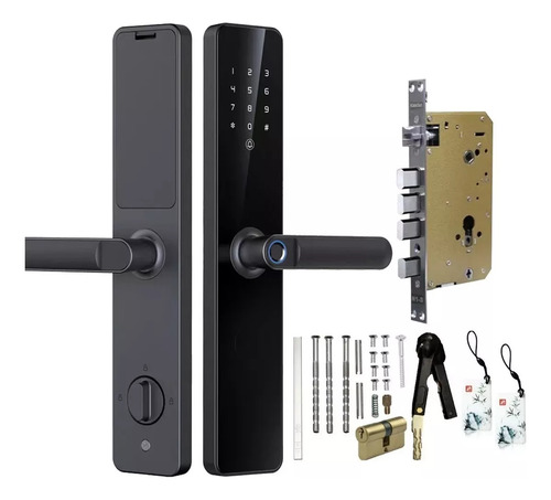 Cerradura Chapa Electrónica App Digital Ttlock-k7 Alarma Negro