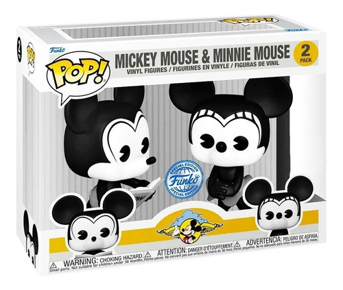 Funko Pop Mickey Mouse & Minnie Mouse 2 Pack Retro
