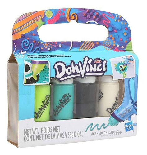 Masa Para Dibujar Play-doh Dohvinci Paquete 4 Xtreme 