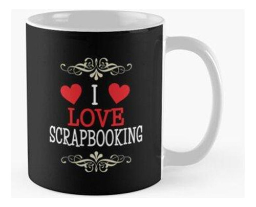 Taza 'i Love Scrapbooking' (black) Calidad Premium