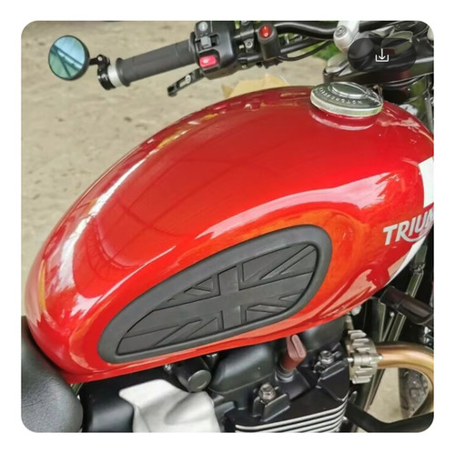 Pad Goma Protector Tanque Royal Triumph Guzzi Negro