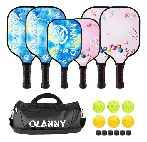 Olanny Juego Paleta Pickleball Para Padr E Hijo Raqueta 4 S