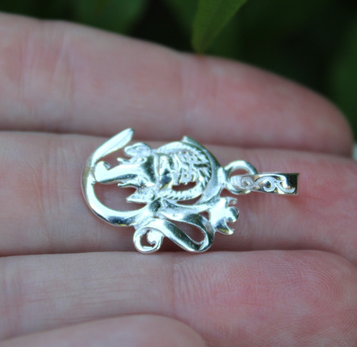 Pingente Mantra Om Com Lord Ganesha Prata 925 Legítima