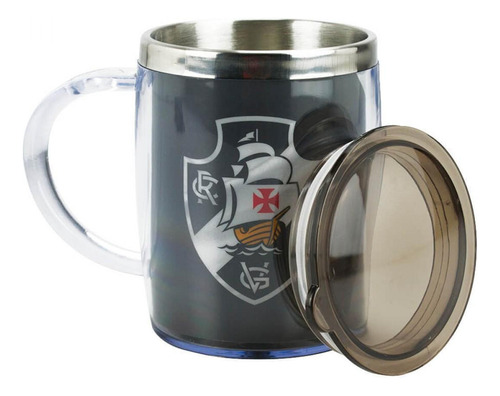 Caneca Térmica Com Tampa Time Vasco 450 Ml