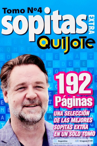 Sopas De Letras Sopitas Quijote Extra Tomo 4 - 192 Paginas