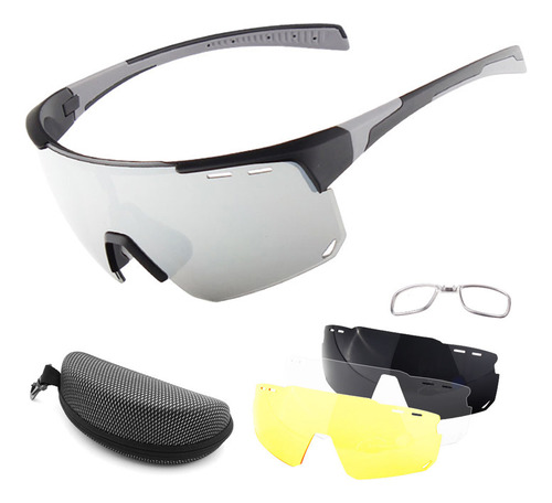 Gafas De Ciclismo Con 3 Lentes Intercambiables Uv400