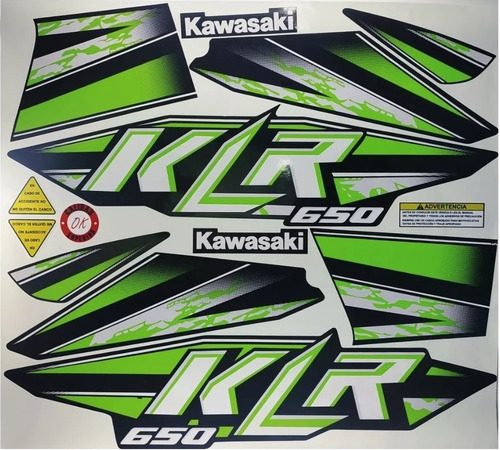 Calcomanias Kit Rotulado Kawasaki Klr 650 