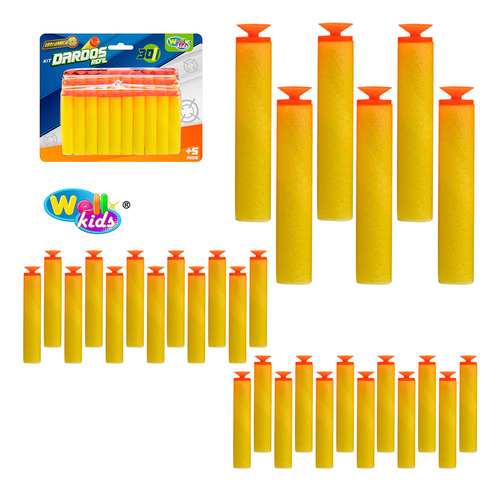 Refil Munição Balas P/ Lançador De Dardos Modelo Nerf 60 Un
