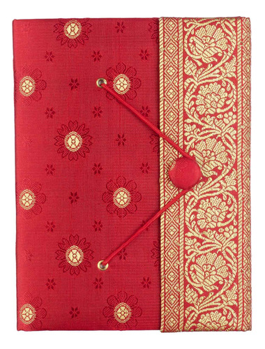 Sari Journal Grande 14cm X 18.5cm - Rojo - Unlined Recycled