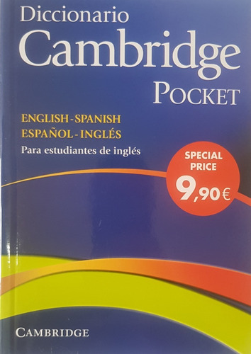Imagen 1 de 2 de Diccionario Cambridge Pocket Ingles Español Spanish English