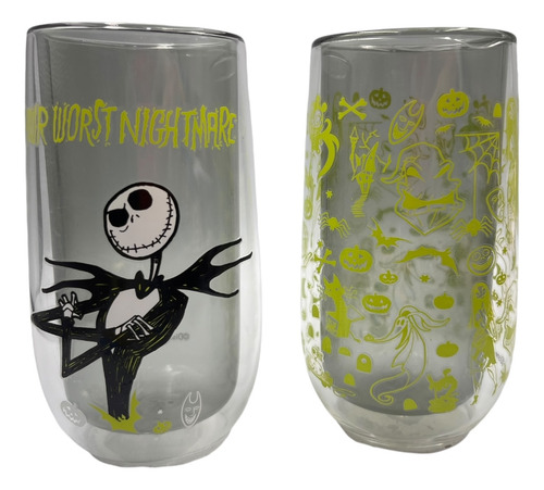 2 Vasos Doble Pared Disney Jack Skellington 260 Ml