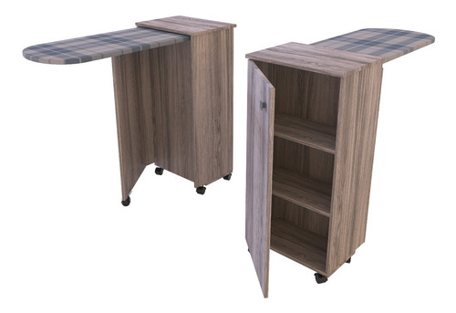 Imagen 2 de 7 de Planchador Plegable Rodante 1 Puerta 2 Estantes Orlandi